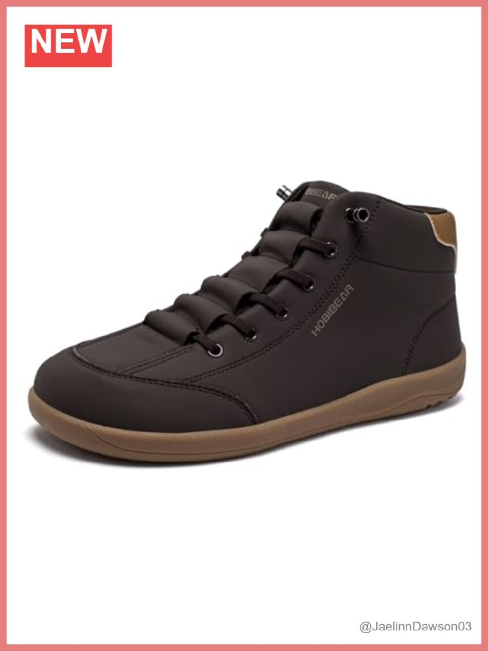 Leather Wide Width Zero-Drop Minimalist Mid Top Walking Boots Lace-Up